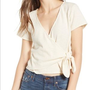 Madewell Texture & Thread Wrap Top